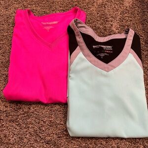 Two (2) Small Grey’s Anatomy spandex stretch, scrub tops